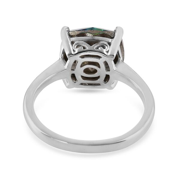 LUSTRO STELLA &Ouml;sterreichischer Vitrail Medium Kristall Solit&auml;r Ring 925 Silber Platin-&Uuml;berzug image number 5