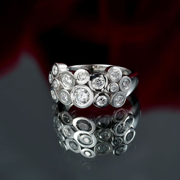 LUXURIANT SI Labor Diamant Ring, 925 Silber rhodiniert - 1 ct. image number 1