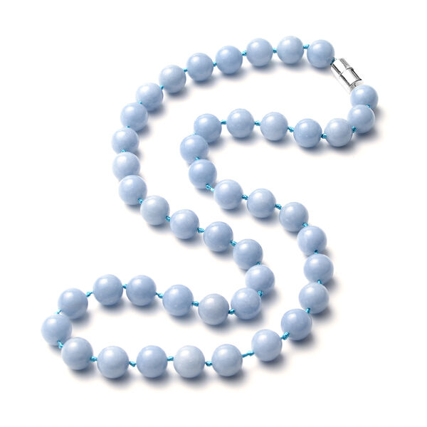 Angelite Halskette ca. 50 cm 925 Silber rhodiniert ca. 302,18 ct image number 2