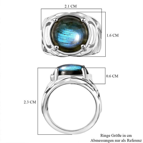 Labradorit Ring, Messing (Gr&ouml;&szlig;e 16.00) ca. 5.82 ct image number 7