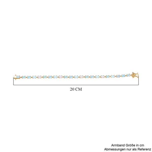 AA Nat&uuml;rliches, &auml;thiopisches Welo Opal Armband, 925 Silber vergoldet image number 5