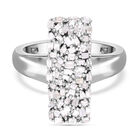 Diamant Ring, 925 Silber platiniert (Größe 16.00) ca. 0.50 ct