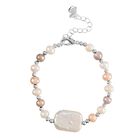 Mehrfarbige Süßwasser Perle Armband ca. 15.85 cm + 3.5 cm Extender, Nickelfreies Messing