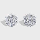 LUXURIANT DIAMOND - Lab Grown Diamant Ohrringe, VS-EF SGL Zertifiziert, 925 Silber platiniert ca. 1.00 ct
