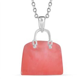 Kirsche Quarz Anhänger mit 50+5cm Kette - 50 ct.