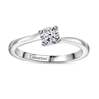LUXURIANT SI-GH Labor Diamant Ring, 925 Silber rhodiniert - 0,33 ct.