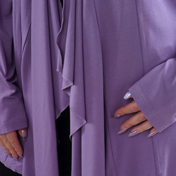 LA MAREY - Wasserfall Cardigan, S/M, lila image number 4