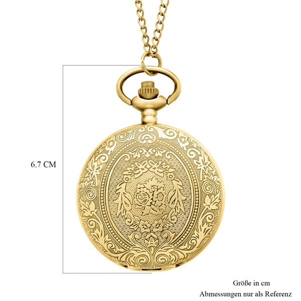 Strada - Taschenuhr, japanisches Uhrwerk, goldfarben image number 6