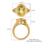 Ouro Verde-Quarz Ring, 925 Silber vergoldet, (Größe 17.00) ca. 3.26 ct image number 6