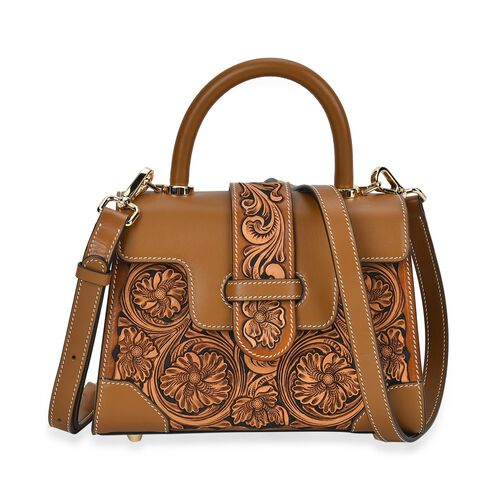 Grand Pelle  - Echtleder Handtasche, braun image number 0