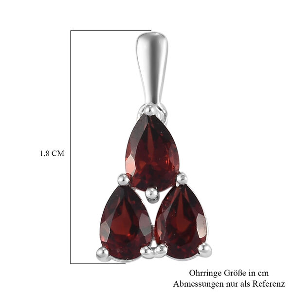 Rote Granat-Ohrringe, 925 Silber ca. 3,13 ct image number 6