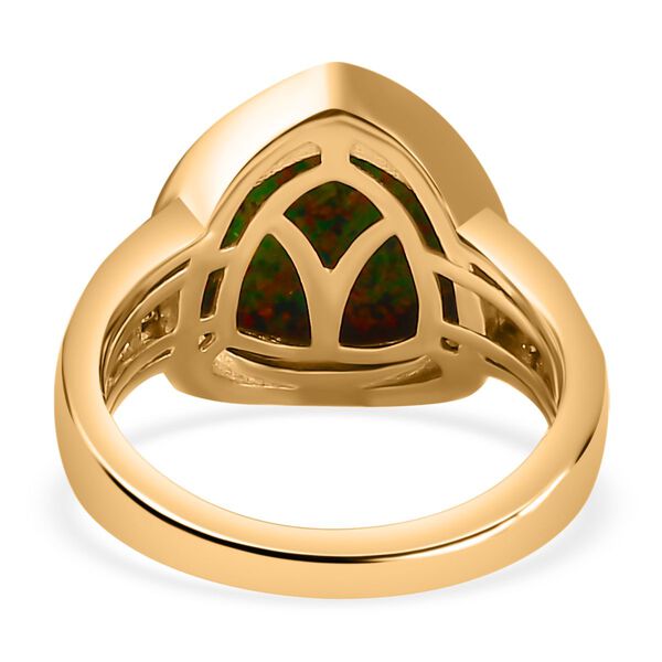 Labor schwarzer Opal und roter Granat-Ring - 2,81 ct. image number 6