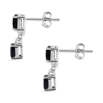 Schwarze Spinell Ohrringe - 0,86 ct.
