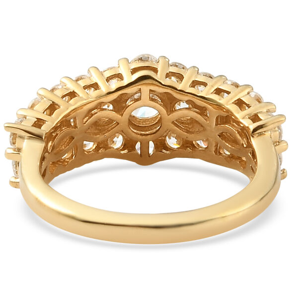 LUSTRO STELLA - feinster Zirkonia-Ring, 925 Silber vergoldet image number 6