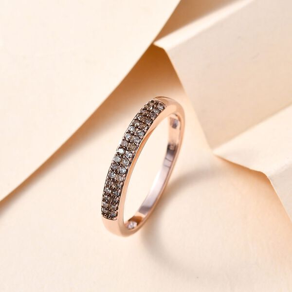 Nat&uuml;rlicher Champagner Diamant-Ring - 0,20 ct. image number 2