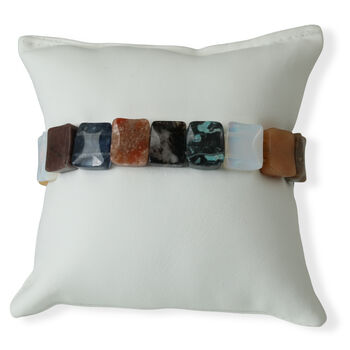 Mehrfarbig Jaspis Armband Flexibel (ca. 18-19 cm) ca. 170,00 ct.