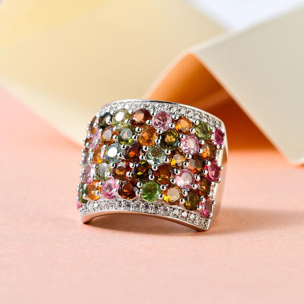 Mehrfach-Turmalin und Zirkon-Ring image number 2