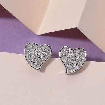 Moissanit Ohrringe 925 Silber rhodiniert ca. 0.48 ct