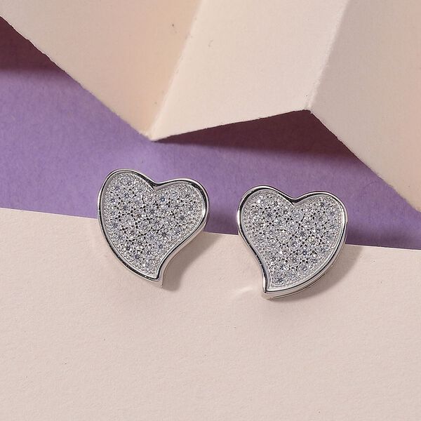 Moissanit Ohrringe 925 Silber rhodiniert ca. 0.48 ct image number 2