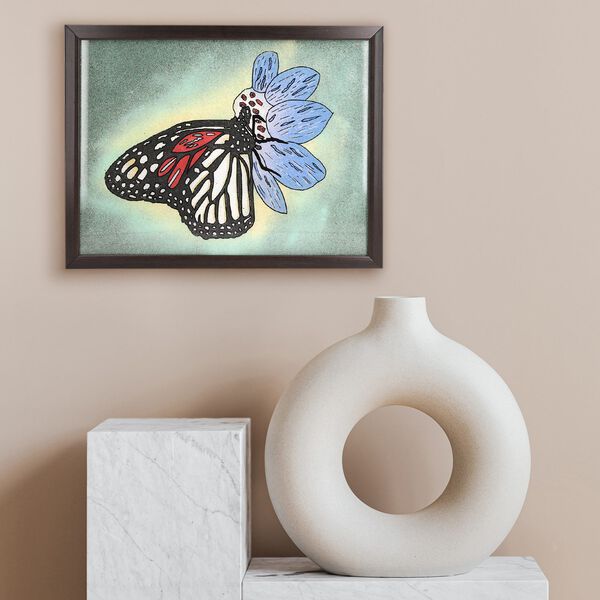 Handgefertigte Edelstein Schmetterlings-Malerei , Schmetterling image number 2