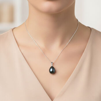 Tahiti Muschelkernperle (15x12 mm) Schmuckset ca. 50 cm