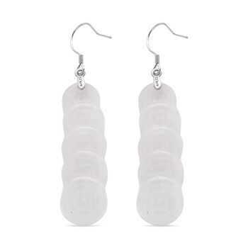 D'Joy wei&szlig;e Jade Ohrringe - 55 ct.