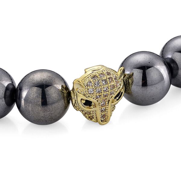 Terahertz, Schwarzer Spinell Panther Armband,. Flexibles, Nickelfreies Messing image number 5