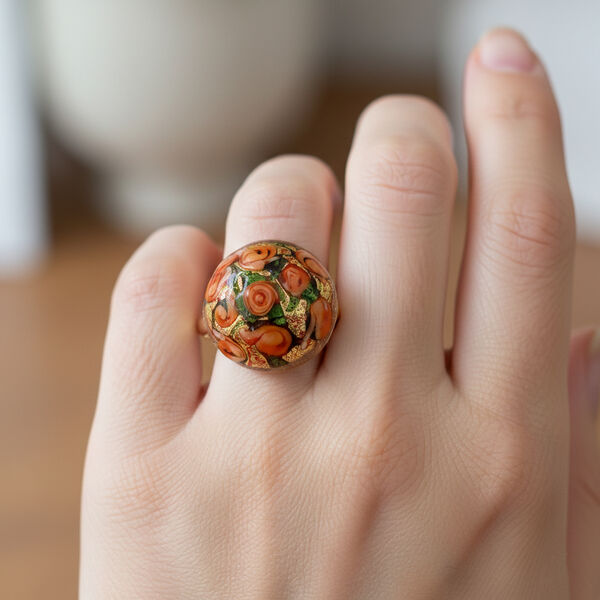 IL MURANO DI FRANCESCA- roter MILLEROSE CABOCHON Ring image number 2