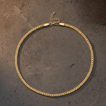 DESIGNER INSPIRIERT 3D Spiga Collier, ca. 50 cm, 316L Edelstahl -goldfarben