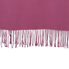 Eleganter Schal mit Fransen, 65x180 cm, Rosenquarzrosa