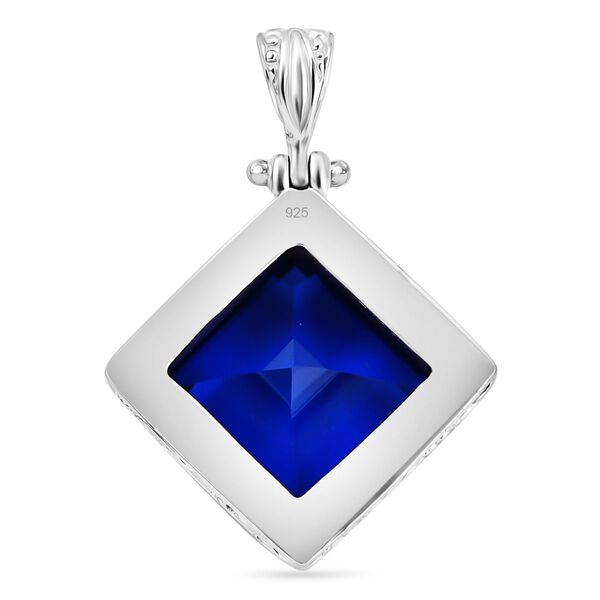 Royal Bali Kollektion - Blauer ceylonfarbener Saphir Triplett Quarz Anhänger - 18,84 ct. image number 4
