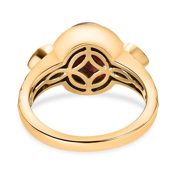 Norwegischer Thulit und Rhodolith Granat-Ring - 5,63 ct. image number 6