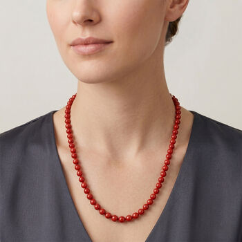 D'Joy rote Zinnober 50cm Halskette - 330 ct.