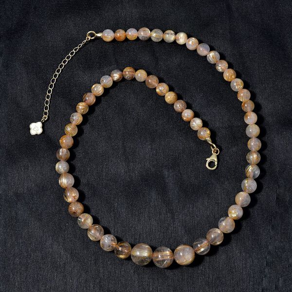 Golden strahlen Quarz Halskette, 45 cm - 200 ct. image number 6