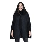 TAMSY - Kunstfell Cape, Einheitsgröße Schwarz
