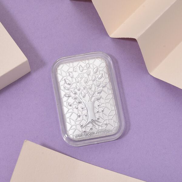 Lebensbaum-Motiv 999er Silberfolie, 10mg, 3,1x4,5cm image number 2