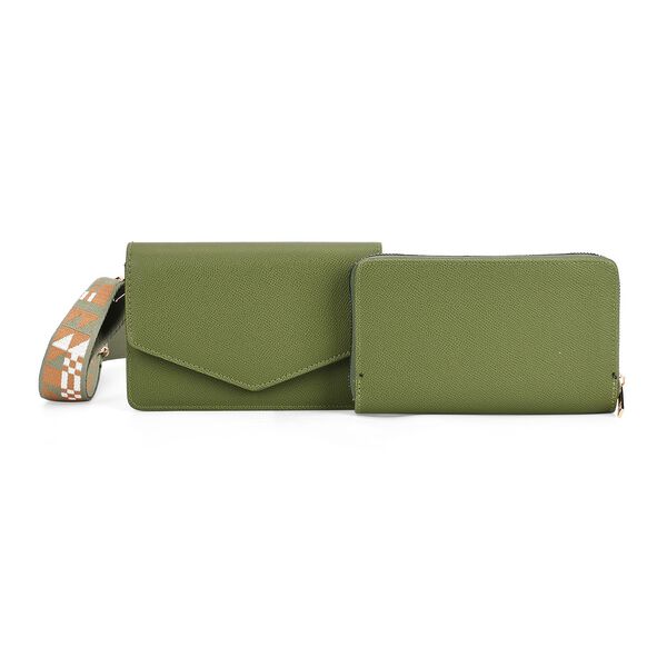 Modische Sling-Crossbody-Tasche mit RFID-Schutz, Grün image number 0