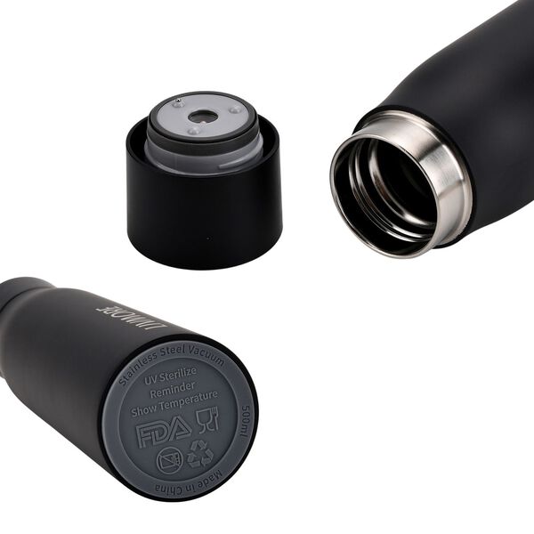 LIVMORE UVC-Flasche mit LED Anzeige, 500ml , 7x24,5cm, Schwarz image number 4