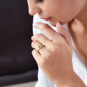 Kanadischer Ammolit-Ring, 925 Silber platiniert, ca. 0,49 ct