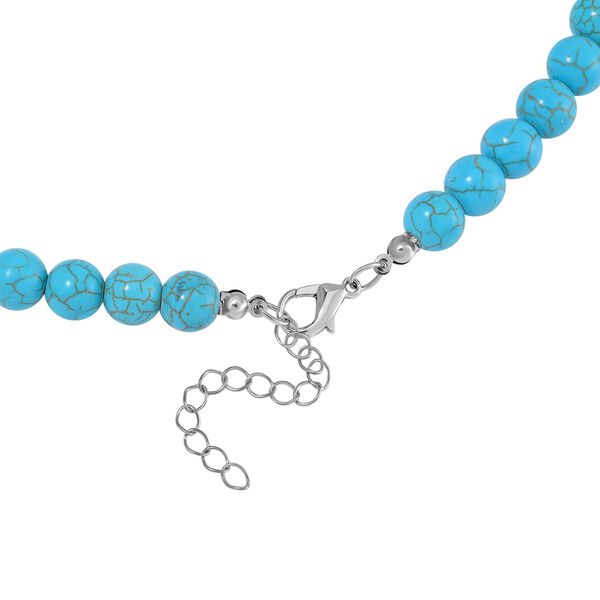 Blaue Howlit Halskette ca. 45 cm ca. 330.00 ct image number 4