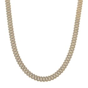 Weißer Kristall Halskette ca. 50 cm Std Gelb