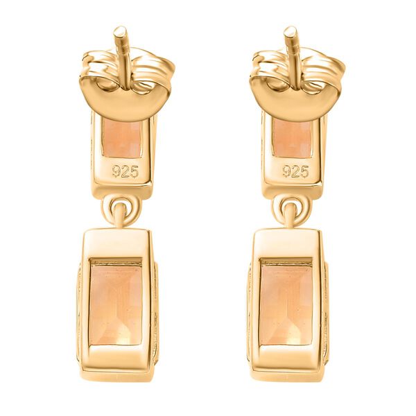 Citrin Ohrringe 925 Silber 750 Gelbgold Vermeil ca. 3.02 ct image number 5