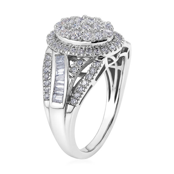 LUXURIANT DIAMOND - Lab Grown Diamant SI-GH SGL zertifiziert Ring 925 Silber Rhodiniert (Gr&ouml;&szlig;e 17.00) ca. 1,00 ct image number 5