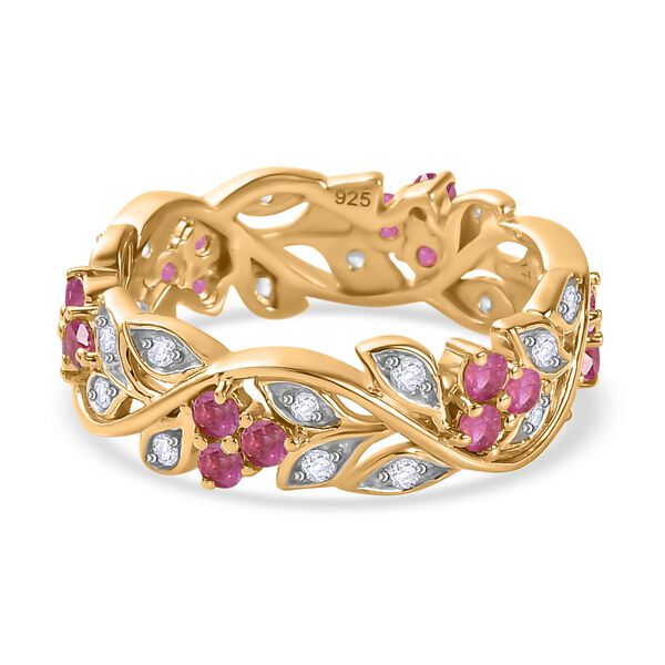 ALLORO AA afrikanischer Rubin und Zirkon-Ring - 1,31 ct.