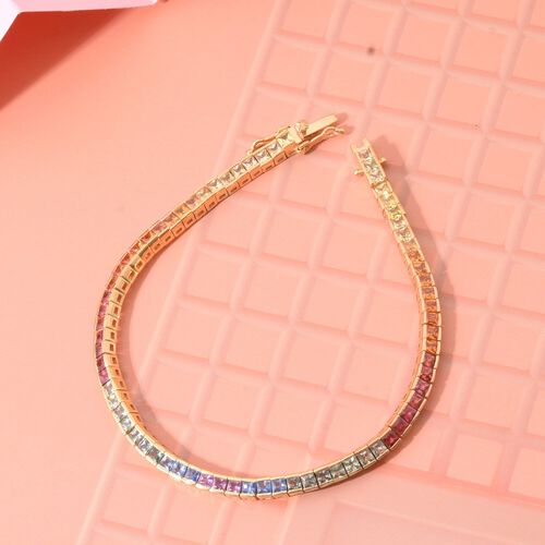 AA mehrfarbiges Saphir Armband - 8,45 ct. image number 1