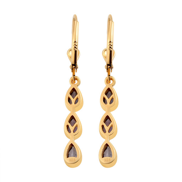 Tansanit Trilogie Ohrhänger in Silber 1,01 Ct image number 5