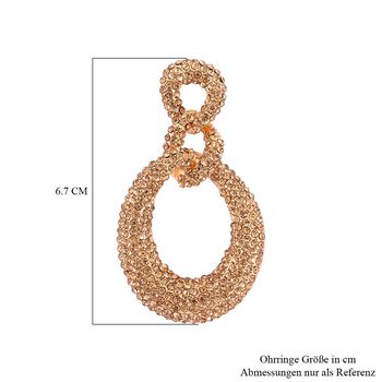 Wei&szlig;er Kristall Ohrringe, goldfarben