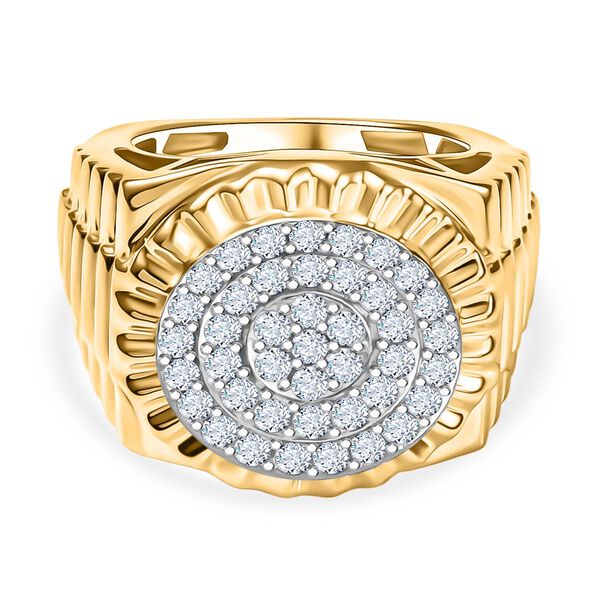 D'Joy Moissanit zweifarbiger Herrenring - 1,47 ct.