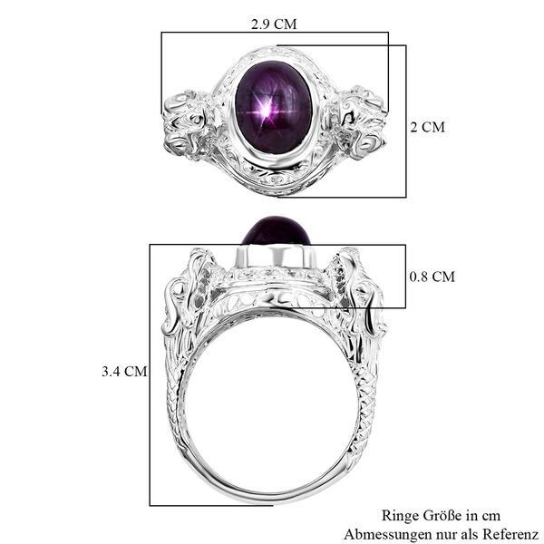 Royal Bali Kollektion- AA Sternrubin Ring - 6,07 ct. image number 5