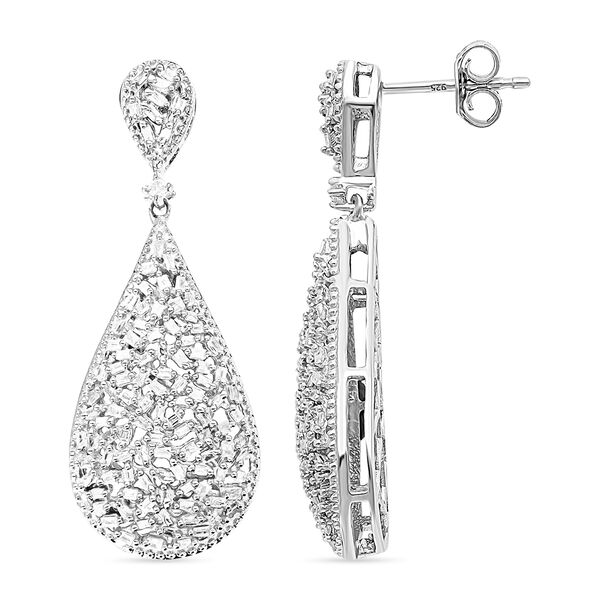 Wei&szlig;e Diamant-Ohrringe, 925 Silber platiniert ca. 1.00 ct image number 4